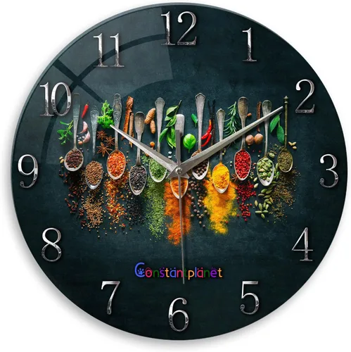 Vista 12 de Reloj de pared moderno negro y dorado con pilas, reloj de pared silencioso de 12 pulgadas, reloj de pared de vidrio sin tictac para sala de estar