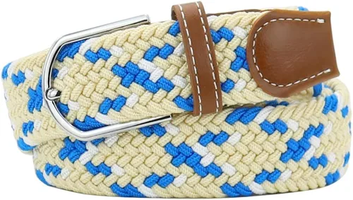 Vista 9 de Mixed Color Woven Stretch Braided Belts for Men and Women Fashion Elastic Belts