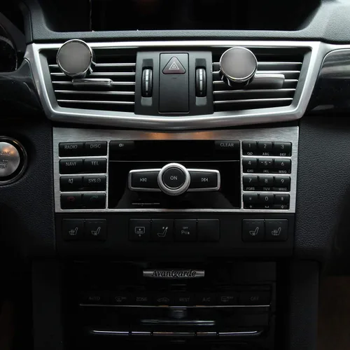 Vista 3 de YIWANG Aleación de aluminio consola central botón panel Trim coche accesorios para Mercedes Benz E clase W212 2010-2015