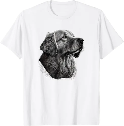 Vista 97 de Camiseta divertida Golden Retriever, Negro