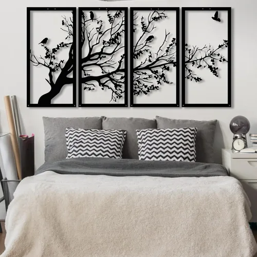 Vista 3 de Decoración de pared de metal, arte de pared del árbol de la vida, arte de pared de árbol de metal, letrero de árbol, decoración de pared de metal