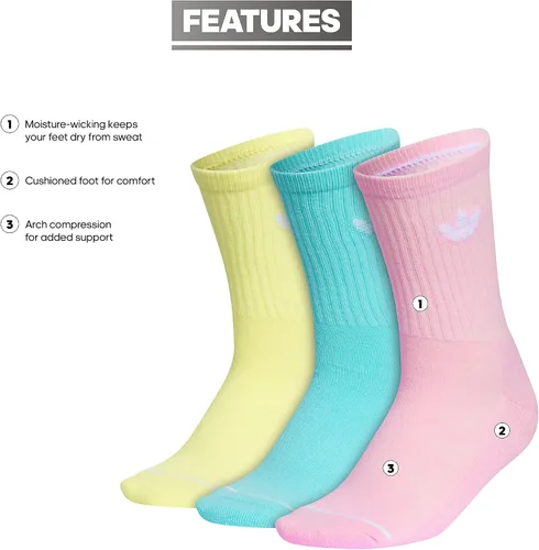 Vista 2 de adidas Originals Women's Icon Crew Socks (3-Pair)