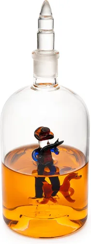 Vista 2 de Decantador de vino y whisky, regalos de caza para hombres, hombre con perro, decantador de 25.4 fl oz, bourbon whisky, único para él, juego