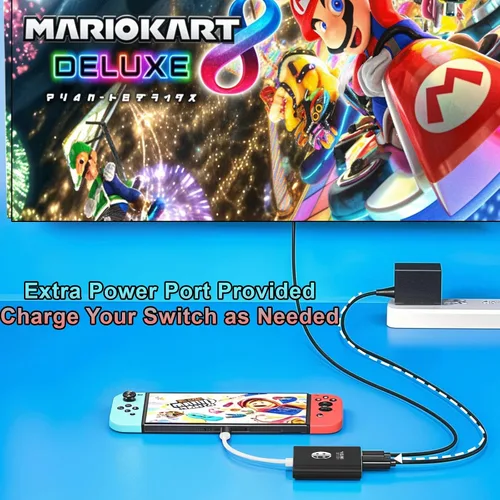 Vista 6 de Dock Replacement for Nintendo Switch & Switch OLED (Not Support Switch 2) Portable Docking Station TV Adapter Support 4K60Hz Display Must-Have