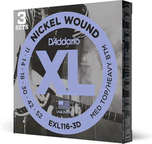 Vista 8 de D'Addario XL EXL157 - Cuerdas de níquel para guitarra eléctrica de 6 cuerdas, entonación perfecta, sensación consistente, durabilidad fiable