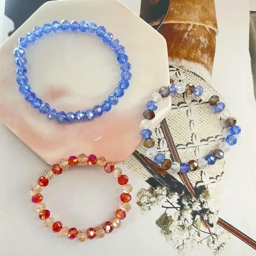 Vista 6 de 500 piezas de cuentas de cristal de vidrio facetado de 4 mm con agujero para pulseras, collares, aretes, joyería DIY, manualidades (Serie Negra)