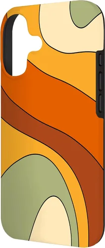 Vista 2 de Retro Liquid Swirl Rainbow 70s Aesthetic Boho Burnt Orange Case for iPhone 17