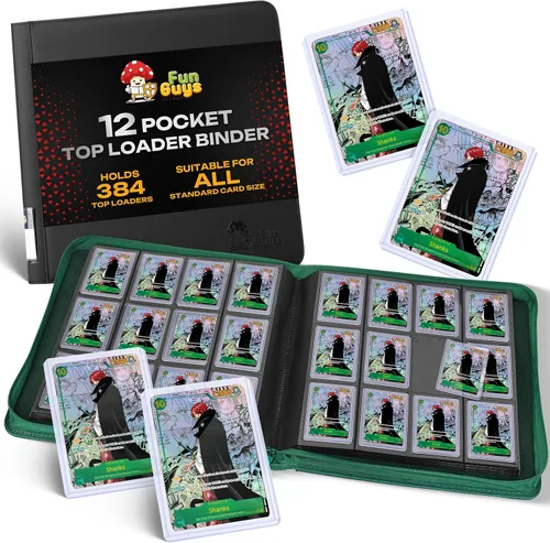 Vista 37 de FunGuys Toploader - Carpeta de almacenamiento para tarjetas intercambiables, 384 12 bolsillos para Yugioh, MTG, TCG, carpetas de tarjetas para 12