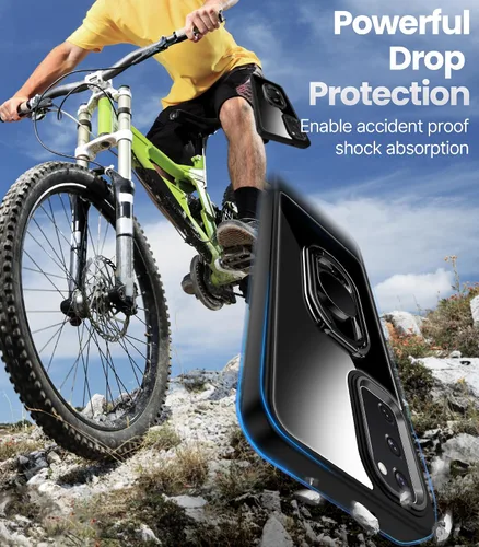 Vista 6 de Shields Up Funda para Samsung Galaxy S20 con soporte, Galaxy S20 transparente con soporte de doble anillo [ajustable y plegable] Funda protectora a