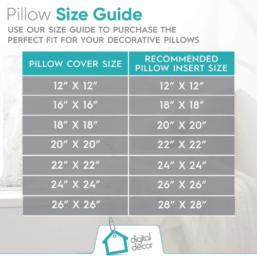 Vista 7 de Digital Decor - Inserto de almohada decorativa de 12x12, forma de almohada premium hipoalergénica de plumón sintético para sofá, sillón y cama