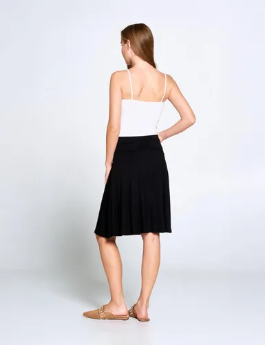Vista 4 de Popana Falda midi elástica de longitud hasta la rodilla para mujer, talla grande