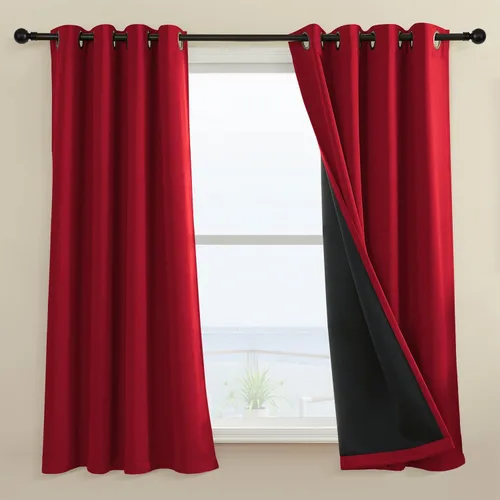 Vista 93 de Rutterllow - Cortinas 100% opacas, paneles de cortina con ojales, aislamiento térmico y bloqueo de luz para habitación y sala de estar