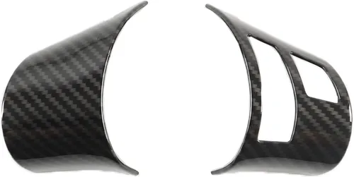 Vista 10 de Lcojicep Marco de botón de dirección de automóvil compatible con Corvette C6 Z06 ZR1 2005-2013 Marco de botón de automóvil ABS borde interior grano