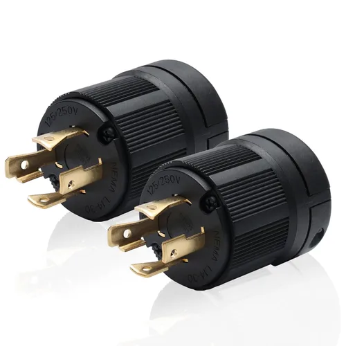 Vista 9 de STARELO Receptáculo de Bloqueo de 30 Amperios para Generador Salida NEMA L14-30R con Cubierta, 125/250 Voltios 3 Polos 4 Cables, Resistente a