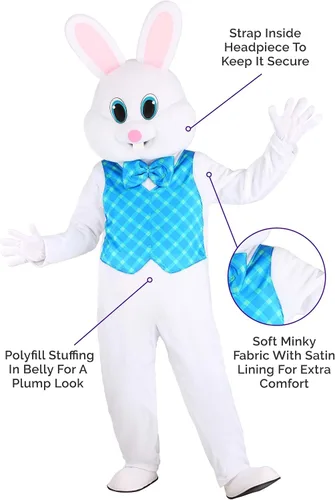 Vista 7 de Adult Sweet Easter Bunny Costume Easter Bunny Mascot Outfit