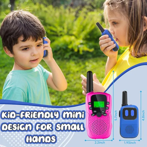 Vista 3 de Holiky Juguetes para Niños y Niñas de 5-7 Años, Walkie Talkies para Niños Alcance de 1000 Pies 2 Canales Radio de 2 Vías Juguete Regalos de Navidad