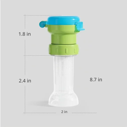Vista 2 de Eforcase Tapa giratoria de botella de 3 piezas, tapa a prueba de derrames