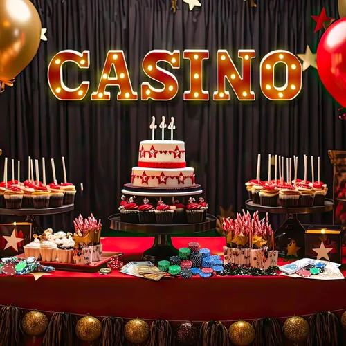 Vista 6 de Aurelema Casino 6.3" Letras de cartel de noche de cine para fiestas, cartel de luz de marquesina alimentado por batería, luces LED de letras