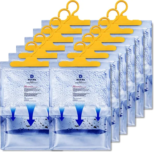 Vista 12 de Dry & Dry Paquete de 4 absorbentes de humedad prémium para el hogar, sótano y dormitorio, deshumidificadores pequeños