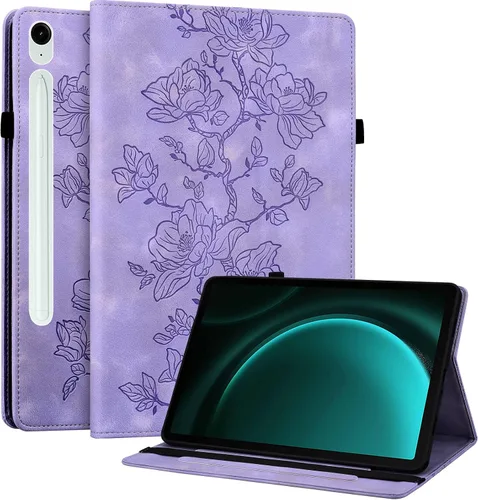 Vista 13 de Funda para Samsung Galaxy Tab S5e 10.5 2019 Modelo SM-T720/T725/T727, funda delgada de piel sintética con soporte multiángulo y soporte