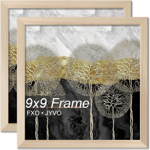 Vista 7 de Fxojyvo Marco de 4 x 4 pulgadas, marco negro para póster cuadrado de 4 x 4, peso ligero y altamente transparente, marco de 4 x 4 para pared, 1
