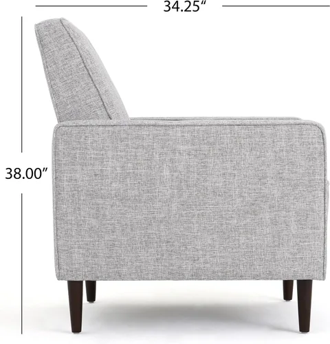 Vista 4 de GDFStudio Macedonia - Sillón reclinable de tela con respaldo copetudo, moderno