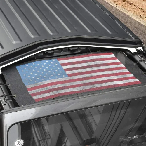 Vista 7 de Voodonala Parasol para Jeep JL Toldo de Bikini Protector Solar Malla Bloqueador Solar Escudo Térmico de Malla para Jeep Wrangler JL JLU 2018-2025+