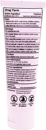 Vista 4 de Dermaharmony Crema para dermatitis seborreica, 3 onzas líquidas (1 tubo) - Alivia la picazón de la piel y el cuero cabelludo, la irritación
