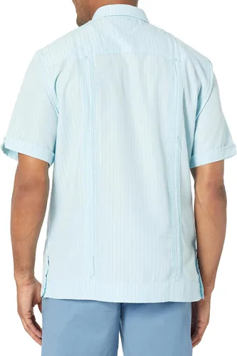Vista 2 de Cubavera Camisa Guayabera de manga corta texturizada con dos bolsillos Ecoselect para hombre