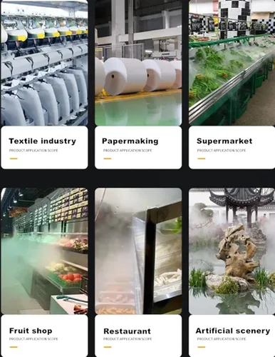 Vista 2 de Humidificador industrial con humedad constante inteligente y tiempo de 24 horas, humidificador comercial de salida de niebla más alta de 101.4 fl