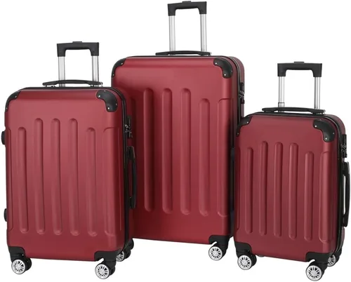 Vista 32 de Juego de equipaje de 3 piezas – Maletas con ruedas giratorias multidireccionales – Bolsa de viaje Maleta ABS con bloqueo TSA – Maletas de carcasa