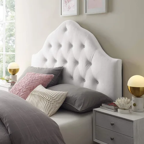 Vista 9 de Modway Sovereign - Cabecero de terciopelo con estilo capitoné de diamantes para cama matrimonial, color rosa