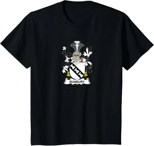 Vista 27 de Bunbury Coat of Arms - Camiseta con escudo familiar Negro