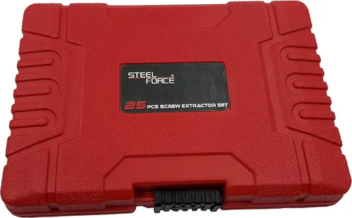 Vista 6 de Steel Force ASE25 - Juego de 25 extractores de tornillos Removedor de pernos rotos Herramienta de sujeción pelada