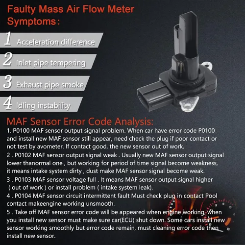 Vista 3 de Sensor de flujo de masa de aire MAF Compatible con Lexus ES350 2007-2012; Toyota Avalon 2005-2012; Camry 2007-2011; Highlander 2008-2013; Sienna