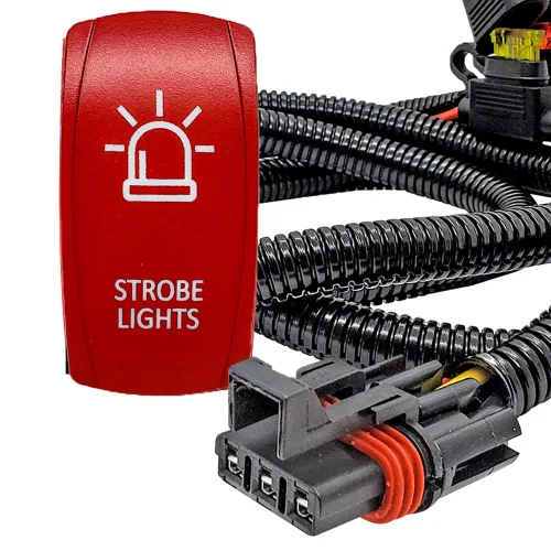 Vista 7 de Kit de cables de enchufe de barra de bus de potencia con interruptor basculante de encendido/apagado para luces estroboscópicas compatible