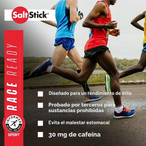 Vista 2 de SaltStick Electrolitos con cafeína - Pastillas de sal y electrolitos para correr, hidratación, alivio de calambres en las piernas, recuperación