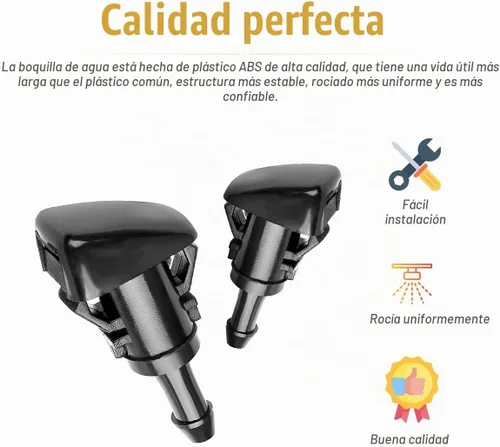 Vista 3 de 2 boquillas para limpiaparabrisas delantero de automóvil, accesorios de repuesto de nailon para parabrisas automático, compatible con Charger