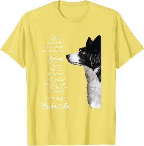 Vista 36 de Funny I Am Your Friend Your Partner Your Border Collie - Camiseta de regalo, Negro, S