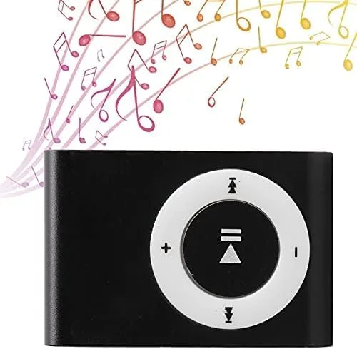 Vista 8 de Mxzzand Reproductor de música portátil MP3 Mini MP3 Reproductor de clip trasero duradero con tarjeta de memoria y cable (negro)