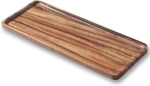 Vista 11 de Platos y bandejas de madera maciza de 13.8 pulgadas de madera de acacia natural para charcutería, tabla de quesos (3)