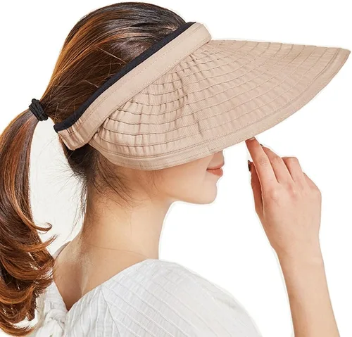 Vista 12 de Sombreros de sol de ala ancha ajustable, protección UV, visera de pesca de playa, plegable, multifuncional, grande