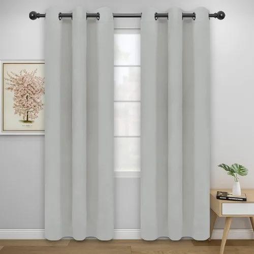 Vista 275 de Easy-Going - Cortinas opacas para dormitorio, aislamiento térmico sólido con ojales, cortinas de ventana para reducción de ruido, cortinas
