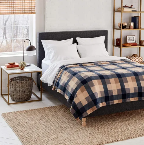 Vista 9 de Eddie Bauer - Manta térmica tamaño Queen, manta eléctrica de microfelpa cepillada suave, ropa de cama cálida y acogedora