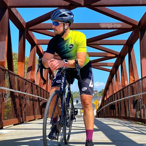 Vista 6 de sponeed - Jerséis de ciclismo para hombre, tops, camisas de ciclismo, manga corta, atuendo de ciclismo, chaqueta de ciclismo de cierre completo