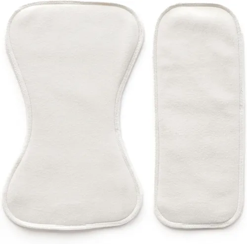 Vista 7 de Esembly Overnighters and Tossers, doblador de pañales de tela, refuerzo de absorción, 100% algodón, inserción y forros de bambú desechables