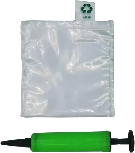 Vista 10 de Miupoo Bolsas de aire de embalaje, bolsa protectora de embalaje de aire inflable de plástico transparente con cojín de bomba gratis, bolsa
