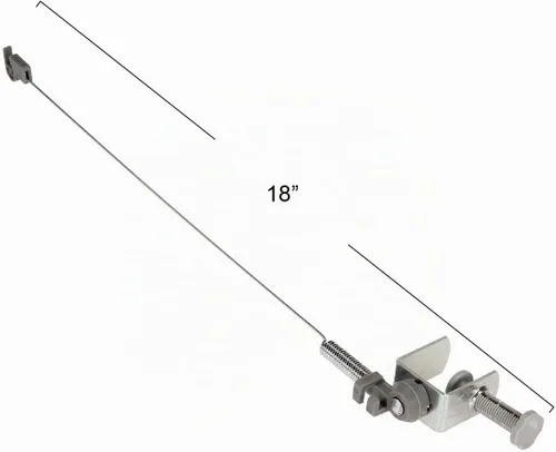 Vista 4 de Household Essentials Cable de hierro con abrazadera para tablas de planchar, varita de resorte flexible de 20 pulgadas, uso de mano derecha