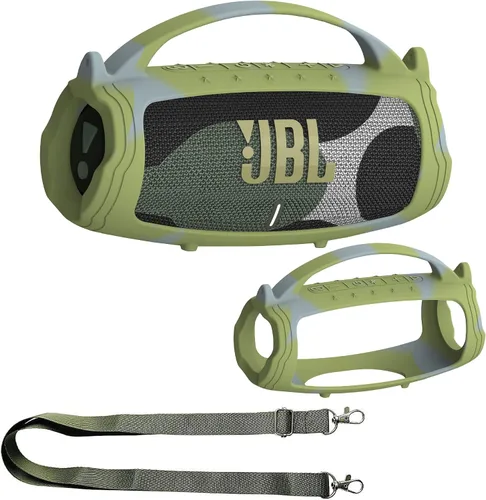 Vista 13 de JCHPINE Funda de Silicona para Altavoz Bluetooth Portátil JBL Charge 5, Soporte de Piel Protectora para Accesorios de Altavoz JBL Charge 5
