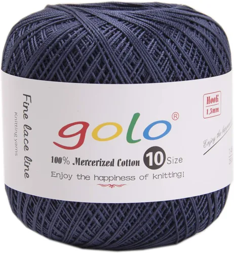 Vista 25 de Golo - 3 bolas de hilo de ganchillo tamaño 10, hilo de crochet para tejer a mano 102